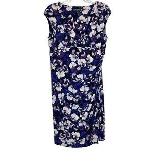 Lauren Ralph Lauren Preppy Floral Babydoll‎ Career Dress Size 16 Office Church